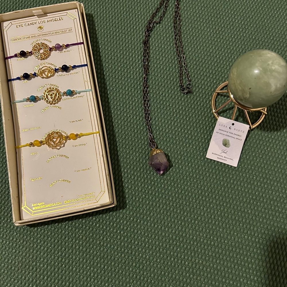 Assorted Misc. Metaphysical Stones, Bracelets, and Necklace